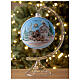 Christmas tree ball in blown glass with Holy Family and comet 120 mm s2