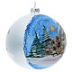 Christmas tree ball in blown glass with Holy Family and comet 120 mm s4