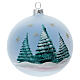 Christmas tree ball in blown glass with Holy Family and comet 120 mm s5