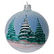 Christmas tree ball in blown glass with Holy Family and comet 120 mm s4