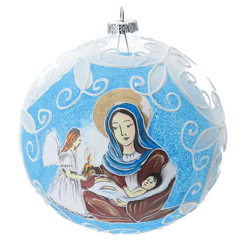 Christbaumkugel aus Glas Maria und Jesuskind, 150 mm 1