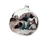 Christmas ball winter house painted 15 cm blown glass s3