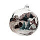 Glass Christmas ball winter house 150 mm s4