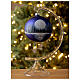 Glass Christmas ball ornament winter night full moon 100 mm s2