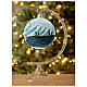 Glass Christmas ball snowy lonely fir trees 100 mm s4