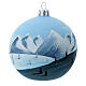 Pallina albero abeti solitari neve vetro soffiato 100 mm s1