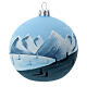 Glass Christmas ball snowy lonely fir trees 100 mm s1