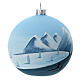 Glass Christmas ball snowy lonely fir trees 100 mm s4