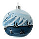 Glass Christmas ball snowy lonely fir trees 100 mm s2