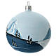 Glass Christmas ball snowy lonely fir trees 100 mm s6