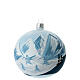 Glass Christmas ball snowy lonely fir trees 100 mm s8