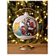 Christbaumkugel aus Glas handbemalt Weihnachtsmann, 150 mm s2