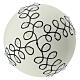 Adorno árbol Navidad vidrio soplado blanco negro oro 80 mm 6 piezas s5