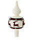 Christmas tree tip white reindeer red green blown glass 35 cm s3