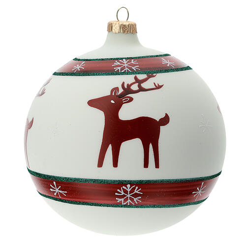 Christmas tree ball reindeer snowflakes blown glass 150 mm 4