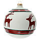 Christmas tree ball reindeer snowflakes blown glass 150 mm s3