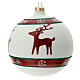 Christmas tree ball reindeer snowflakes blown glass 150 mm s4