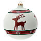 Christmas ball ornament reindeer snowflakes blown glass 150 mm s1