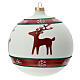 Christmas ball ornament reindeer snowflakes blown glass 150 mm s4