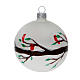 Christmas ball ornaments branches red birds blown glass 80 mm 6 pcs s2