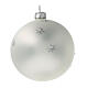 Bolas árvore de Natal vidro soprado branco Pai Natal na rena 80 mm 6 unidades s3