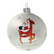 Christmas balls reindeer in blown glass 80 mm 6 pcs s2