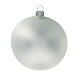 Matt pearl grey ball Christmas tree blown glass 100 mm 4 pcs s2