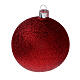 Set palline albero Natale rosse stelle alpine vetro soffiato 80 mm 24 pezzi s4