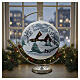 Christmas ball snow-covered landscape fence blown glass 200 mm s2