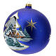 Pallina Natale villaggio albero dorato vetro soffiato 200 mm s2