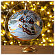 Christmas ball ornament blown glass snowy cottage 2000 mm s2