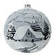 Bola árvore de Natal árvores nevadas, casa e lâmpada de rua vidro soprado 200 mm s4