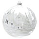 Pallina Natale bianca paesaggio neve vetro soffiato 200 mm s2