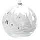 Christmas ball ornament white snowy village blown glass 200 mm s2