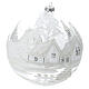 Christmas ball ornament white snowy village blown glass 200 mm s3