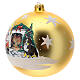 Pallina Natale Babbo focolare vetro soffiato 200 mm s2