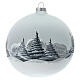 Christbaumkugel aus Glas mit Weihnachtsmann silber, 150 mm s5