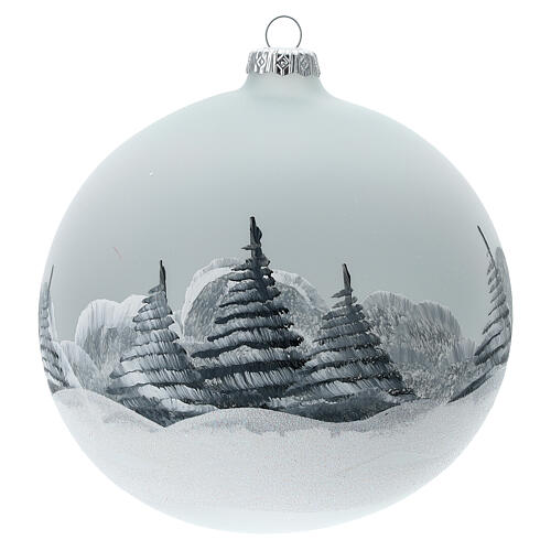 Christmas ball ornament Santa Claus winter village blown glass 150 mm 5