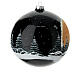 Bola árvore de Natal céu preto com lua cheia laranja vidro soprado 150 mm s8