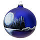 Christmas ball full moon lake blown glass 150 mm s3