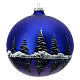 Christmas ball full moon lake blown glass 150 mm s5