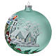 Bola árvore de Natal lanterna e azevinho vidro soprado 150 mm s3
