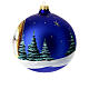 Christmas tree ball Nativity hut blown glass 150 mm s5