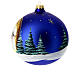 Boule sapin Noël Nativité cabane verre soufflé 150 mm s3