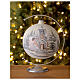 Boule Noël blanche église ange verre soufflé 150 mm s2