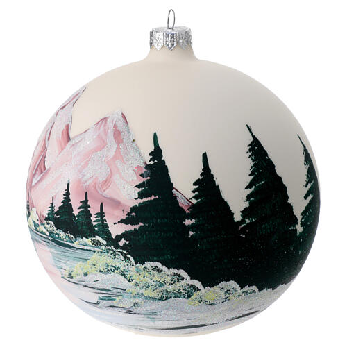 Christbaumkugelaus GlasWinterlandschaft weiß, 150 mm 3