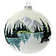 Christmas tree ball alpine lake blown glass 150 mm s1