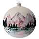 Christmas tree ball alpine lake blown glass 150 mm s1