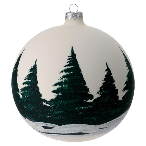 Bola árbol Navidad lago alpino vidrio soplado 150 mm 4