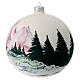 Boule sapin Noël lac alpin verre soufflé 150 mm s3